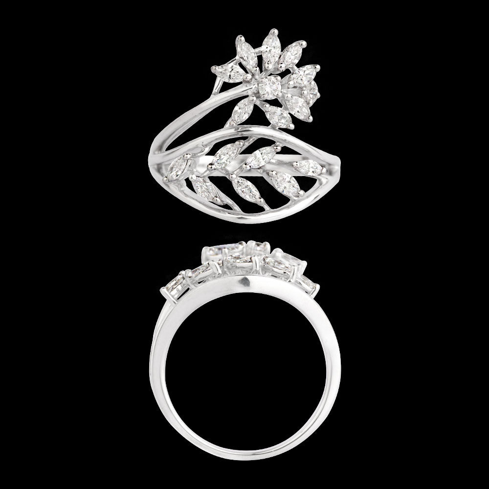 18K White Gold Diamond Ring - 0.68ct VVS-EF