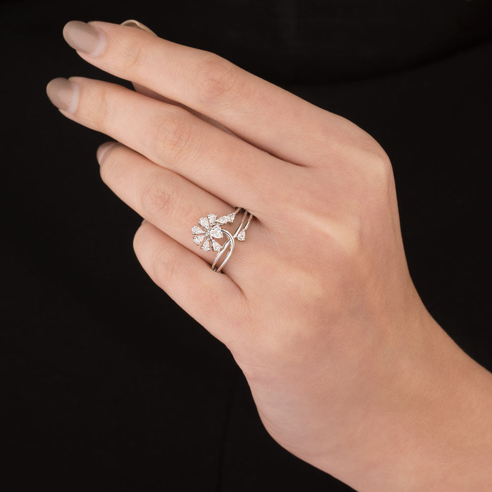 18K White Gold Diamond Ring - 0.5ct VVS-VS-EF