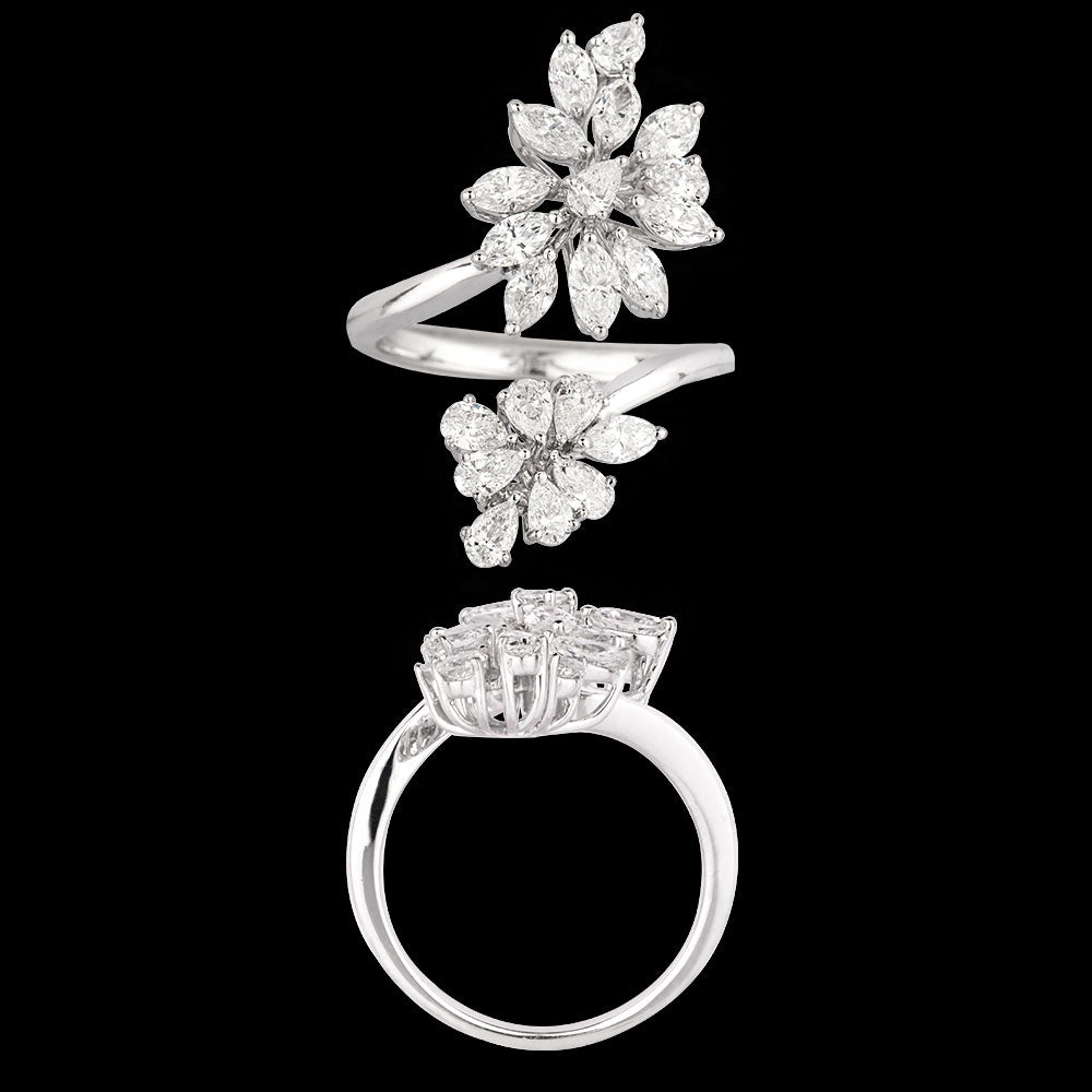 18K White Gold Diamond Ring - 1.854ct VVS-VS-EF
