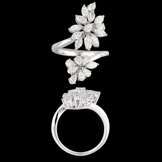 18K White Gold Diamond Ring - 1.854ct VVS-VS-EF