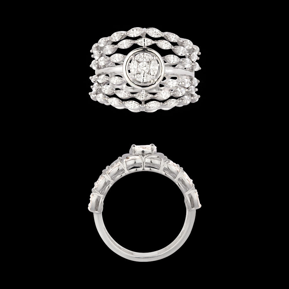 18K White Gold Diamond Ring - 1.753ct VVS-EF