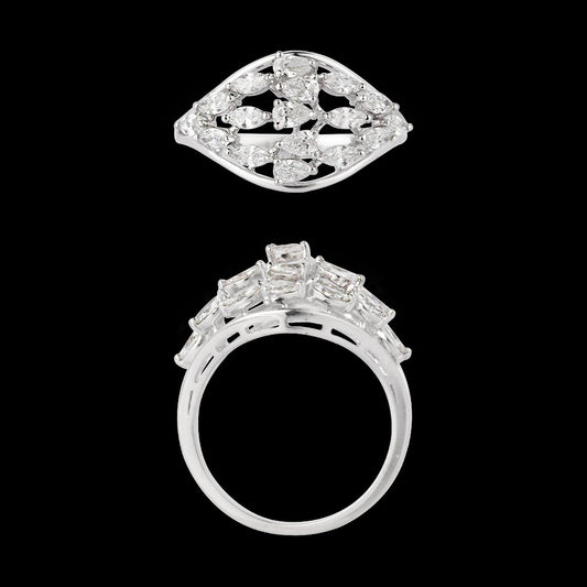 18K White Gold Diamond Ring - 0.86ct VVS-VS-EF