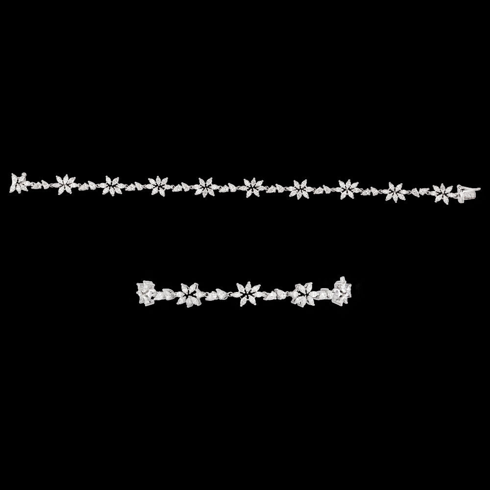 18K White Gold Diamond Bracelet - 3.42ct VVS-EF