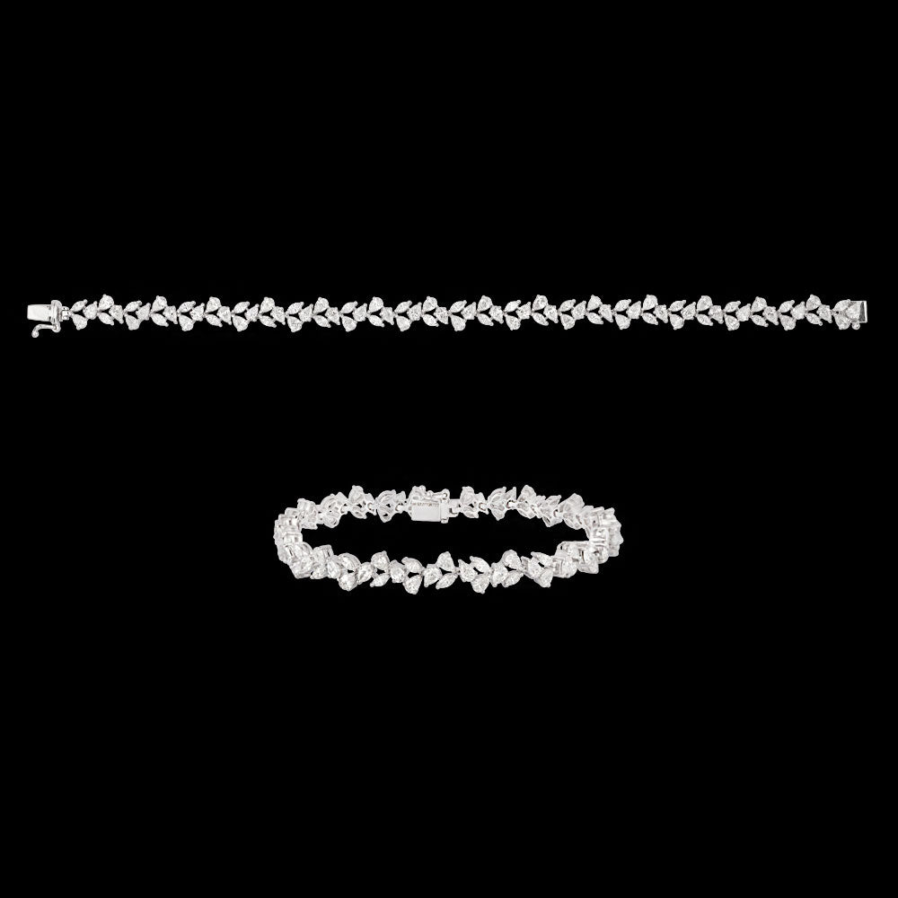 18K White Gold Diamond Bracelet - 5.302ct VVS-EF