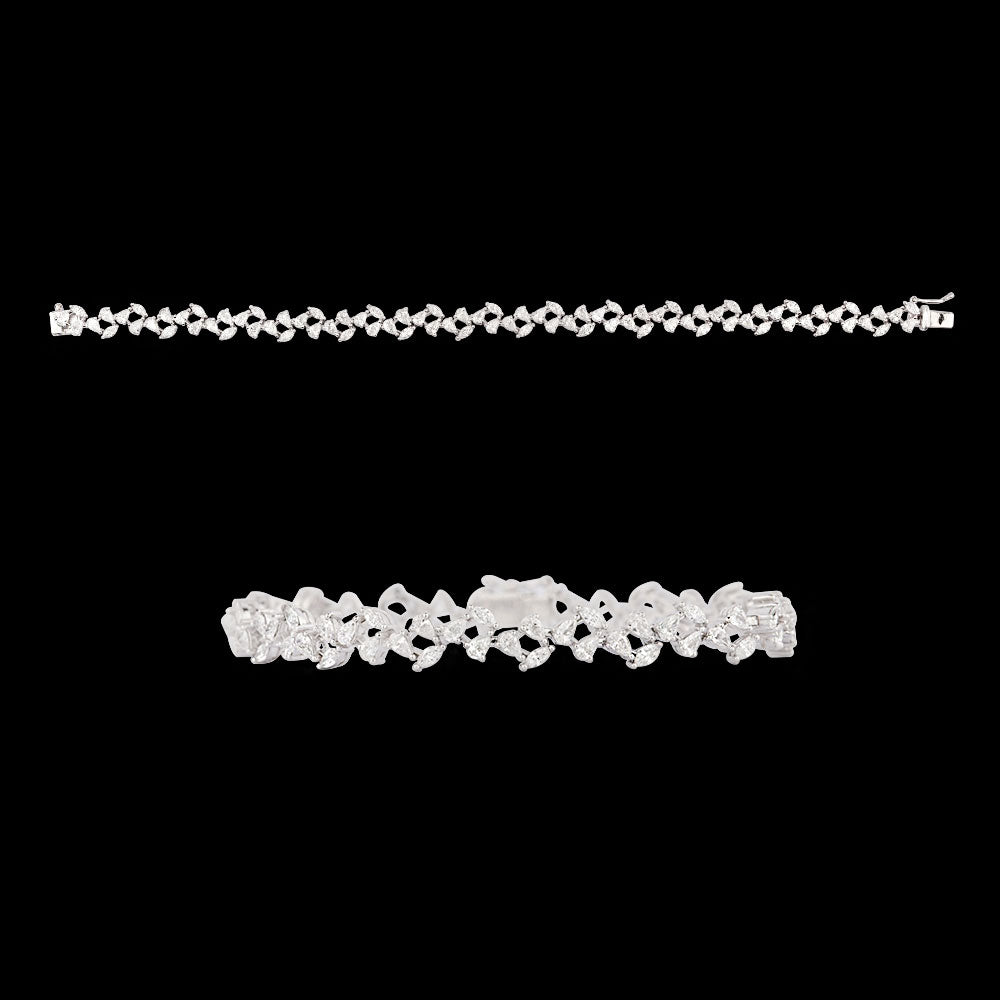 18K White Gold Diamond Bracelet - 3.58ct VVS-EF