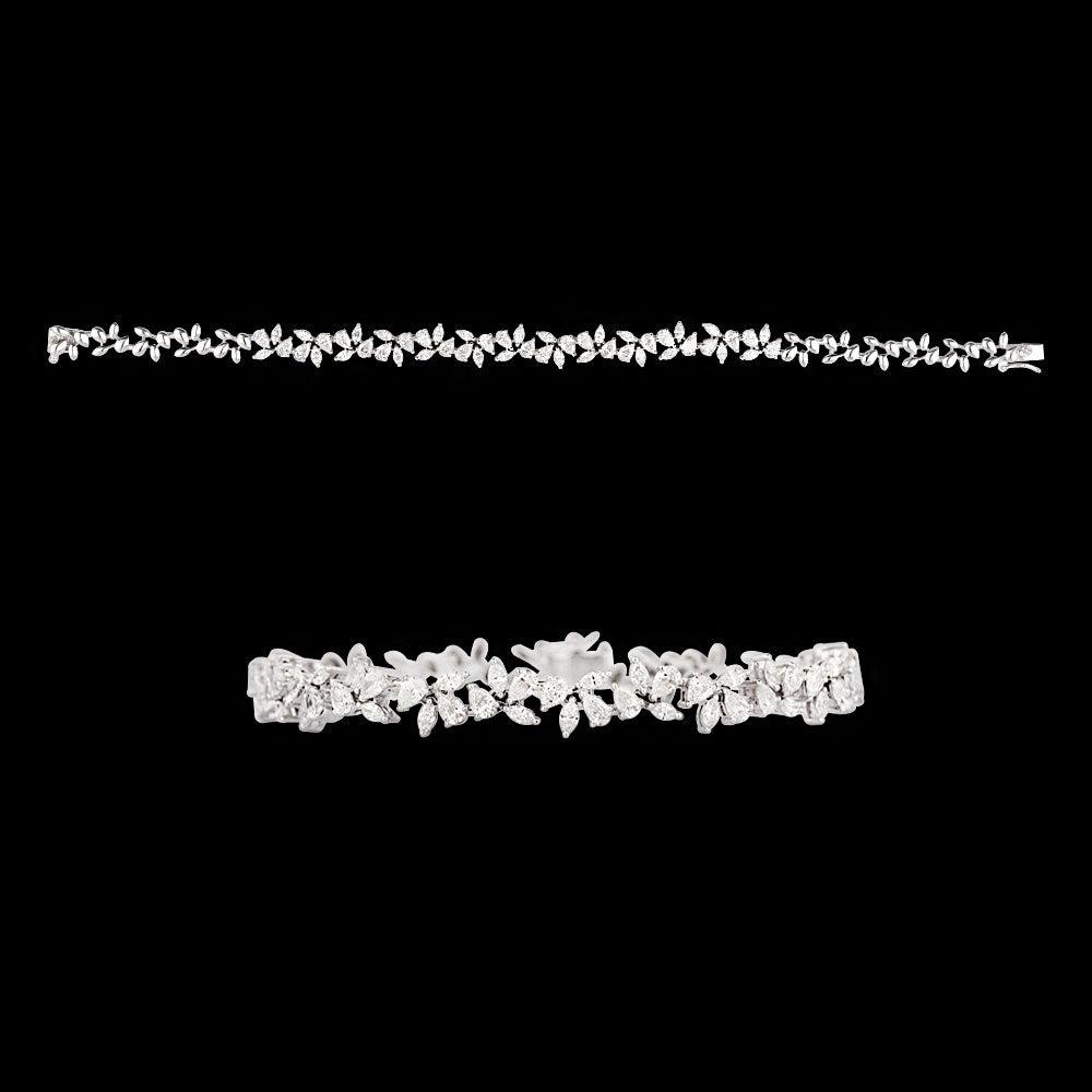 18K White Gold Diamond Bracelet - 2.9ct VVS-EF