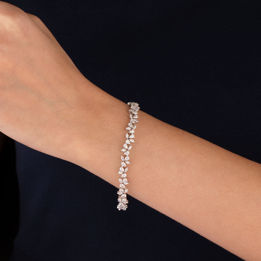 18K White Gold Diamond Bracelet - 2.9ct VVS-EF