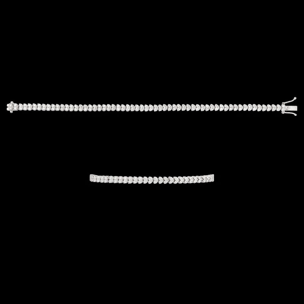 18K White Gold Diamond Bracelet - 3.355ct VVS-VS-EF