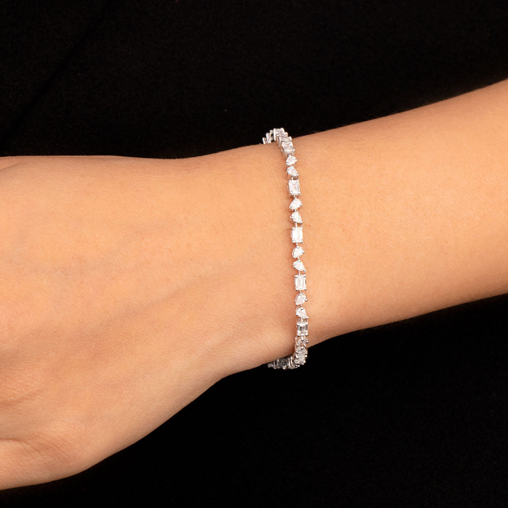 18K White Gold Diamond Bracelet - 2.805ct VVS-EF