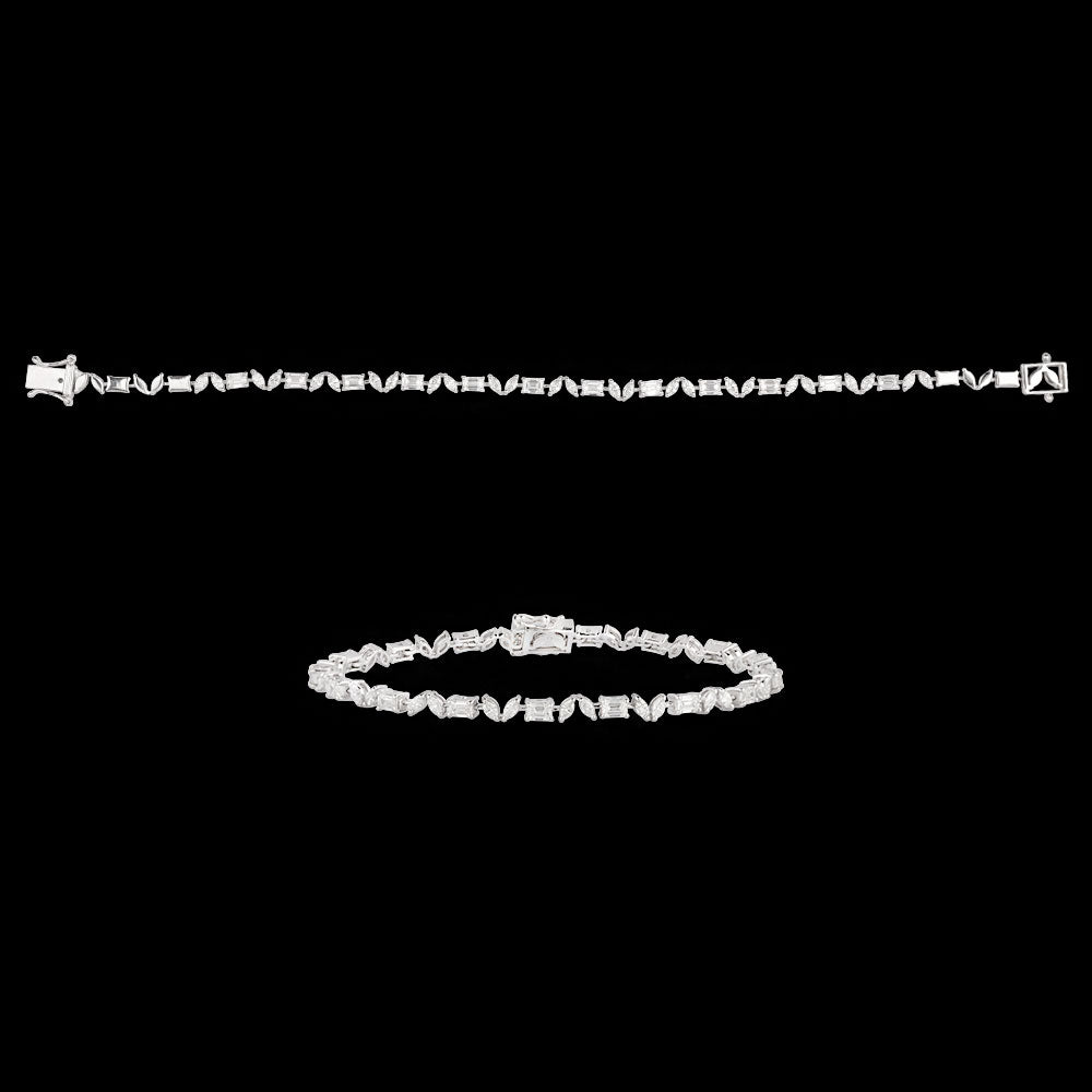 18K White Gold Diamond Bracelet - 2.005ct VVS-EF