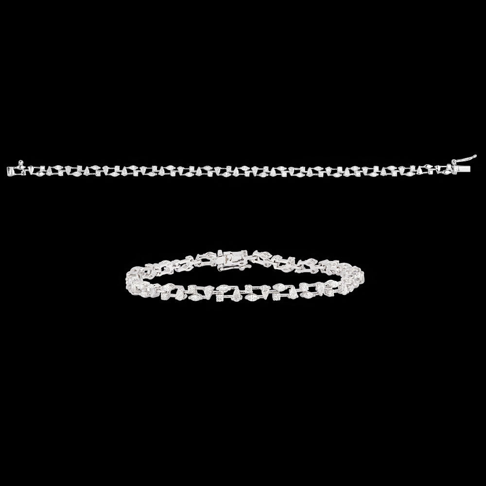 18K White Gold Diamond Bracelet - 1.57ct VVS-VS-EF
