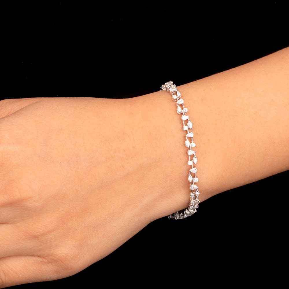 18K White Gold Diamond Bracelet - 1.57ct VVS-VS-EF