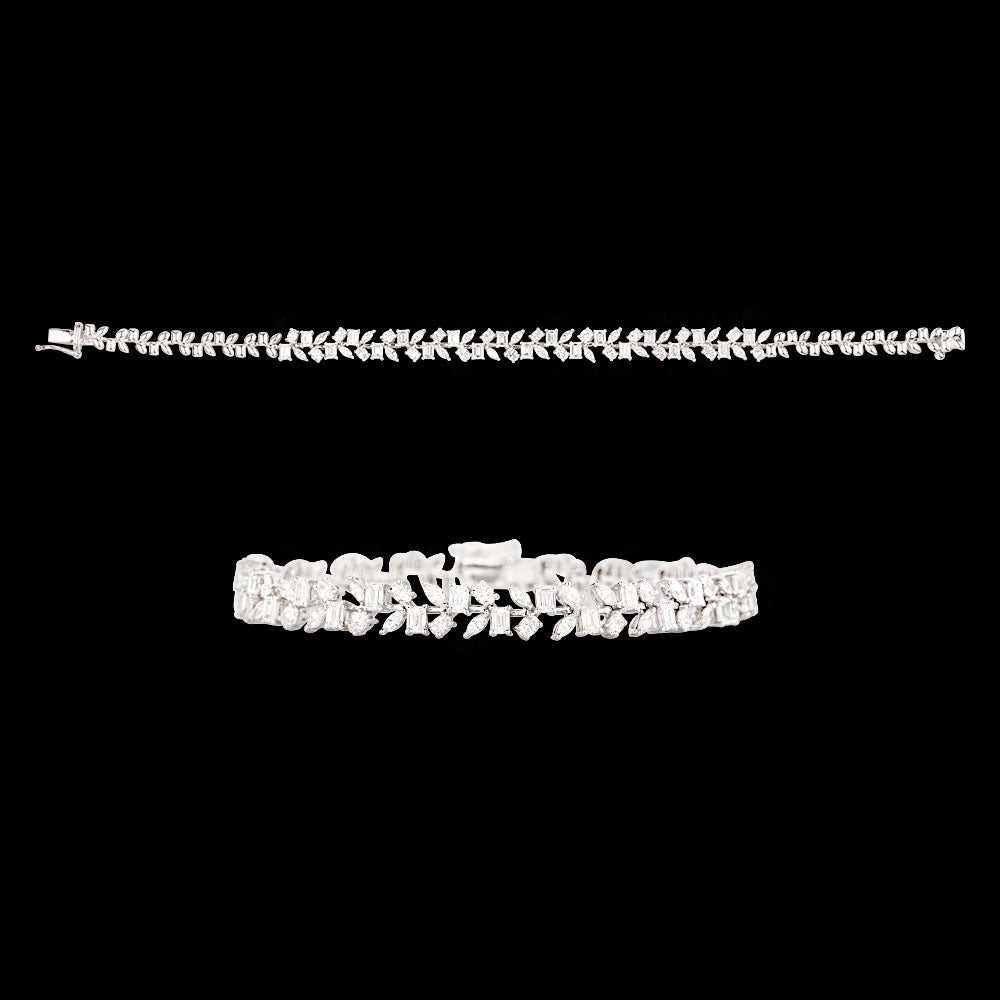 18K White Gold Diamond Bracelet - 3.084ct VVS-EF