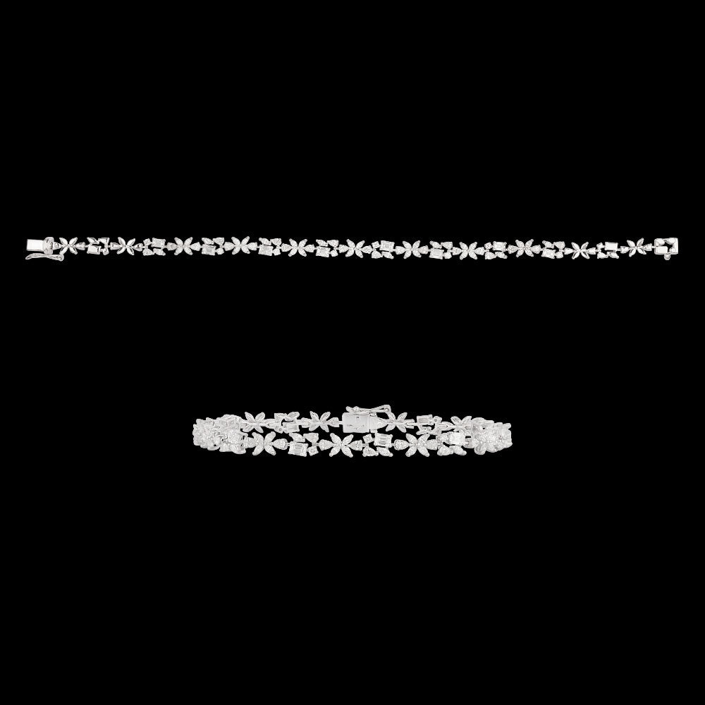 18K White Gold Diamond Bracelet - 2.43ct VVS-EF
