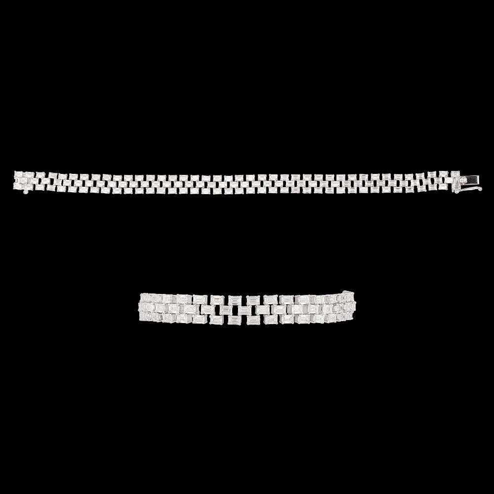 18K White Gold Diamond Bracelet - 10.62ct VVS-FG