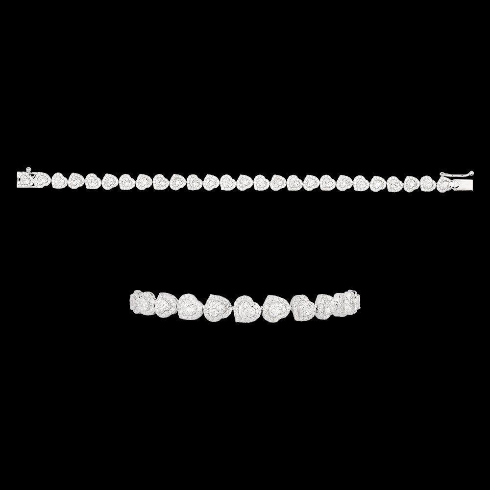 18K White Gold Diamond Bracelet - 5.53ct VVS-VS-EF