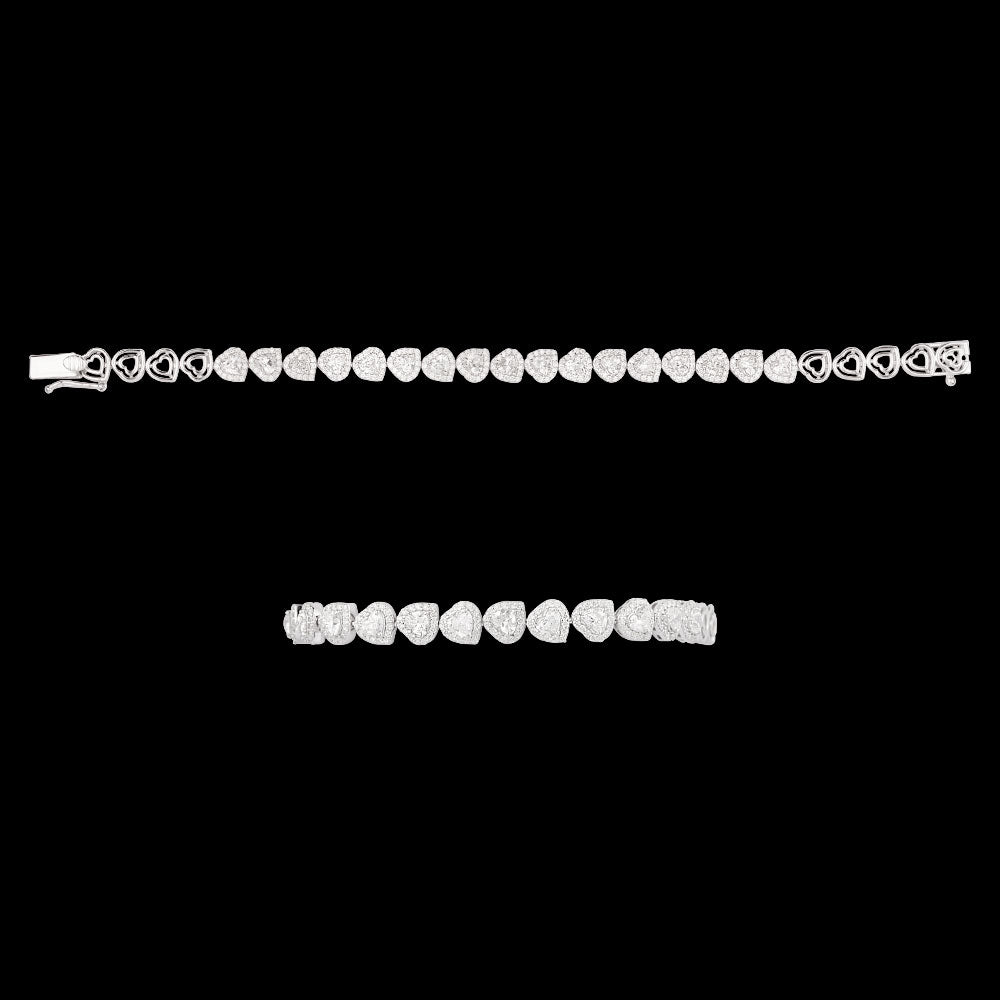 18K White Gold Diamond Bracelet - 4.17ct VVS-VS-EF