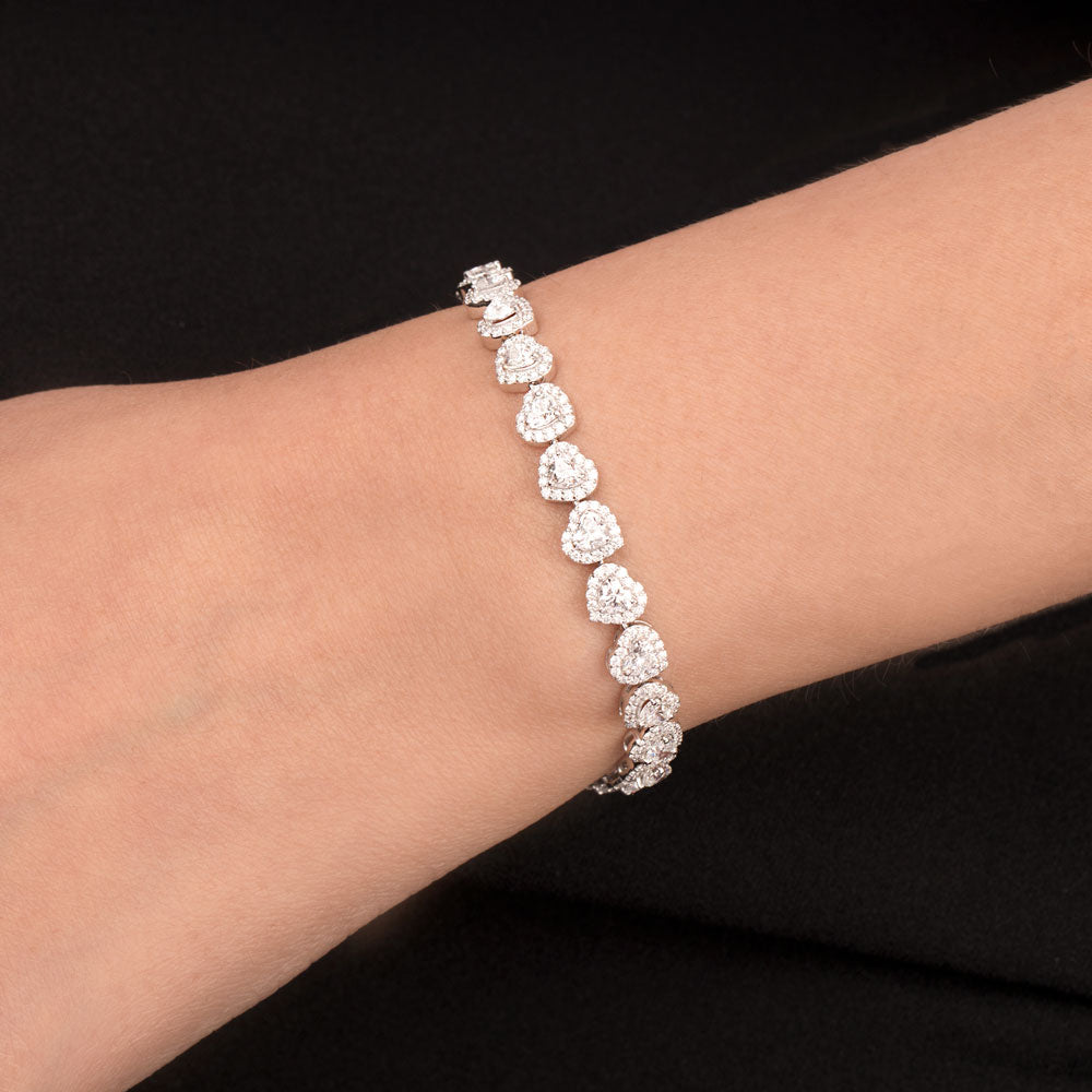 18K White Gold Diamond Bracelet - 4.17ct VVS-VS-EF