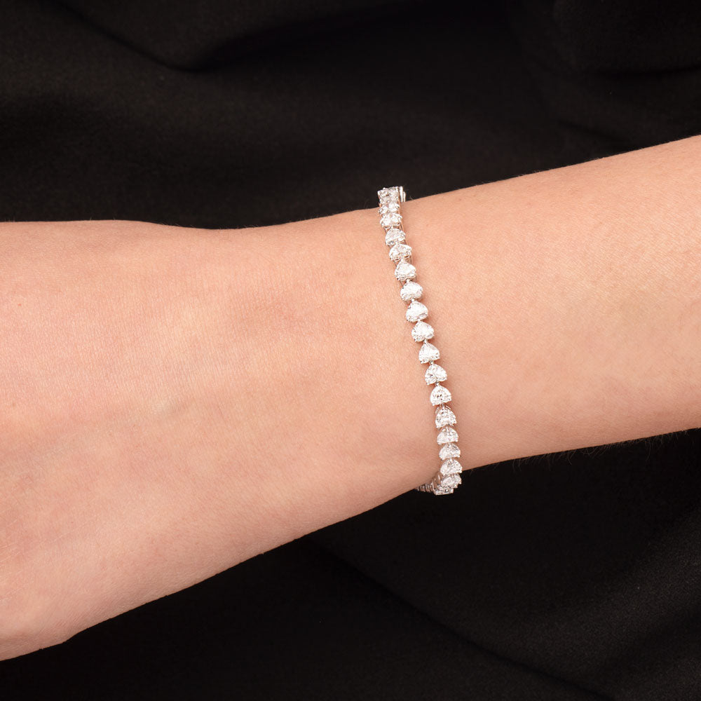 18K White Gold Diamond Bracelet - 4.11ct VVS-VS-EF
