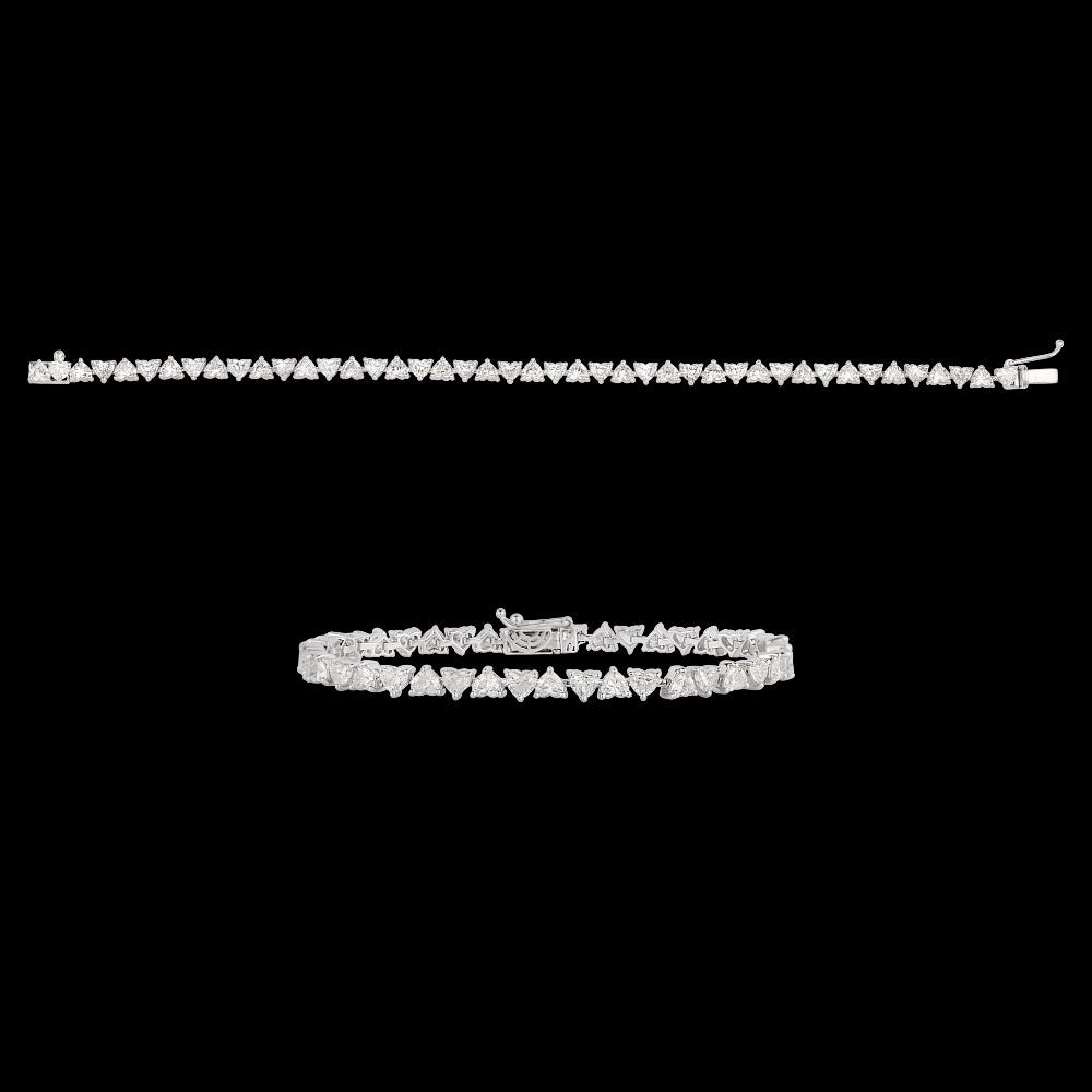 18K White Gold Diamond Bracelet - 6.52ct VVS-VS-EF