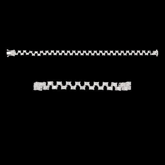 18K White Gold Diamond Bracelet - 4.602ct VVS-EF