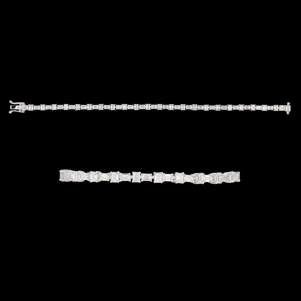 18K White Gold Diamond Bracelet - 5.43ct VVS-EF
