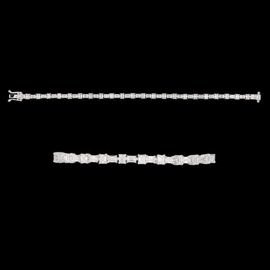 18K White Gold Diamond Bracelet - 5.43ct VVS-EF