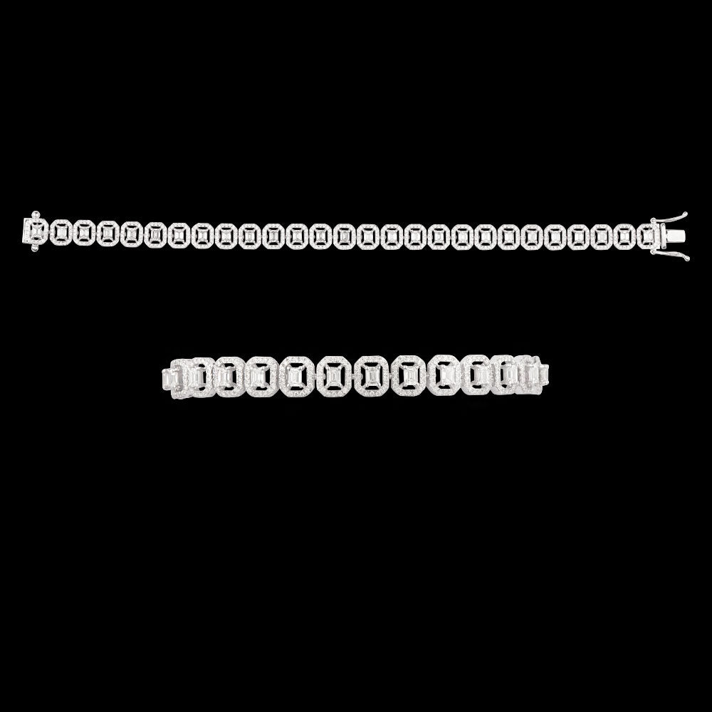 18K White Gold Diamond Bracelet - 4.023ct VVS-EF