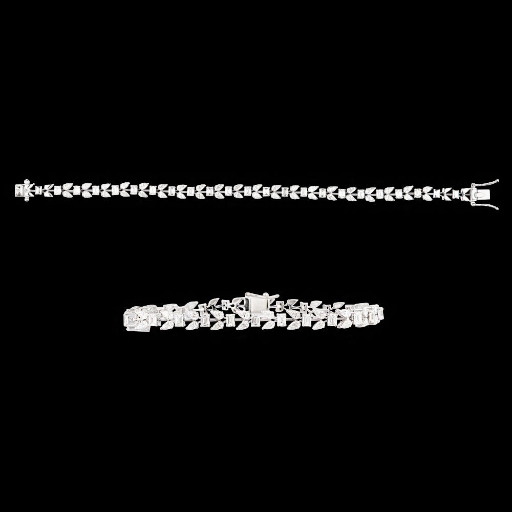 18K White Gold Diamond Bracelet - 4.52ct VVS-EF