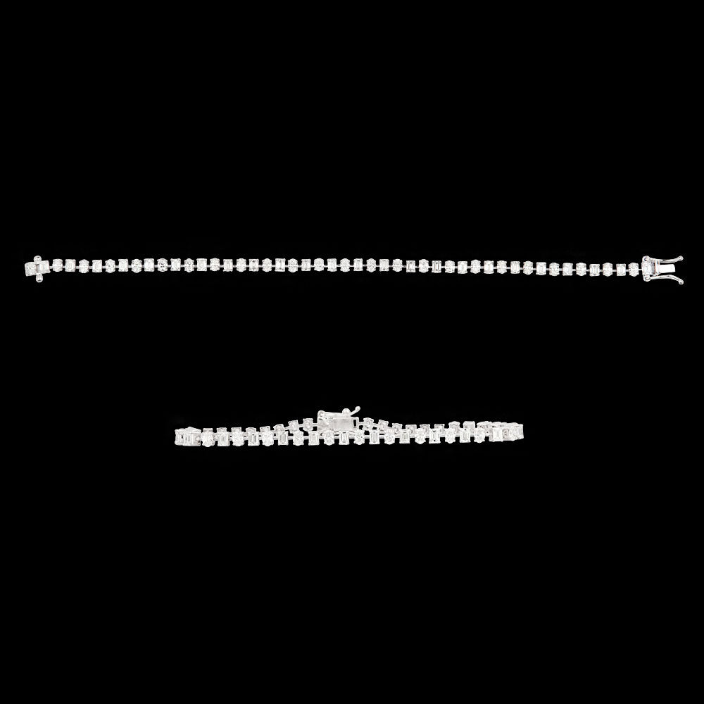 18K White Gold Diamond Bracelet - 4.6ct VVS-EF