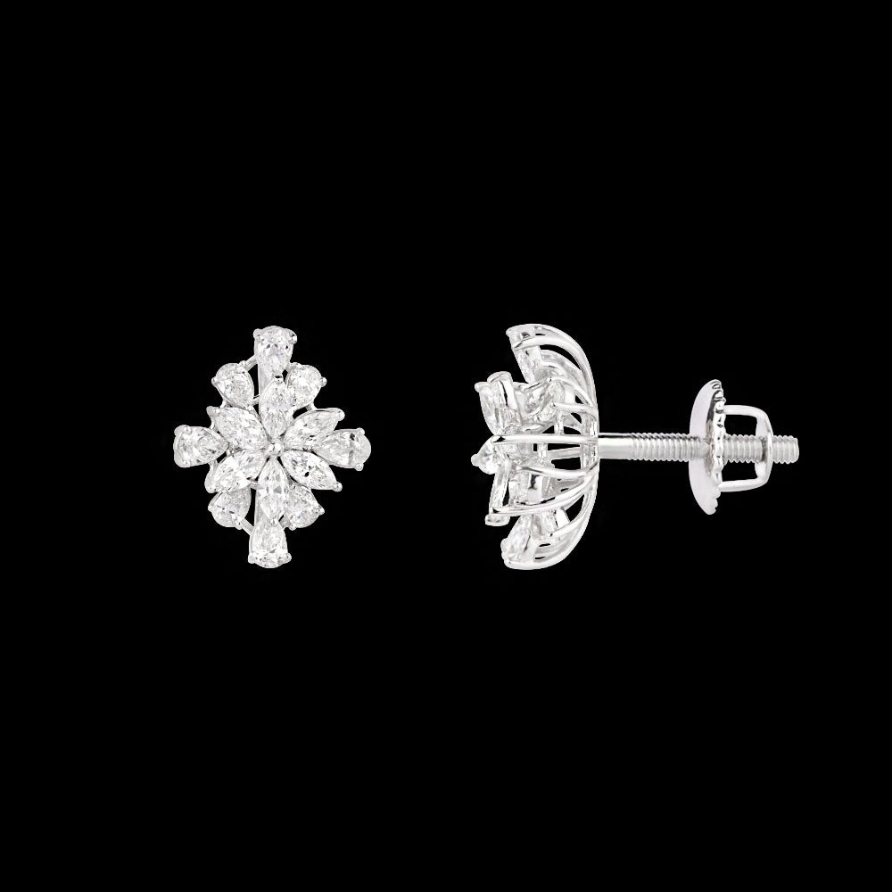 18K White Gold Diamond Earrings - 2.49ct VVS-EF