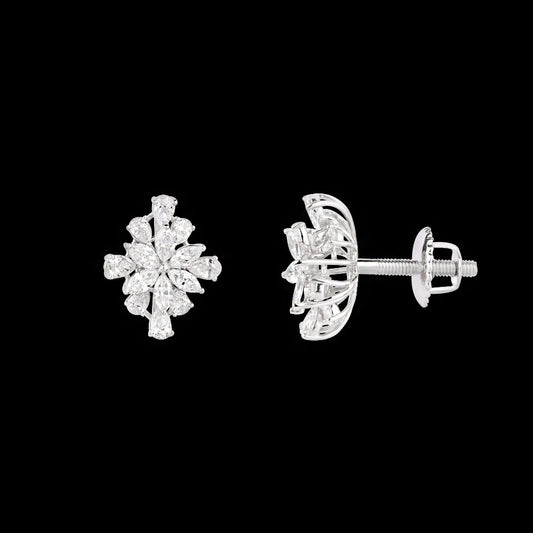 18K White Gold Diamond Earrings - 2.49ct VVS-EF