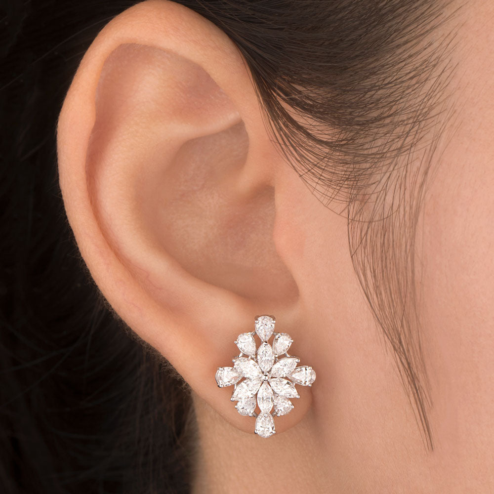 18K White Gold Diamond Earrings - 2.49ct VVS-EF