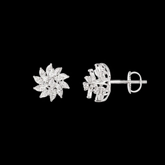 18K White Gold Diamond Earrings - 1.29ct VVS-EF