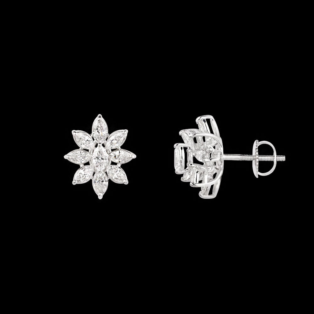18K White Gold Diamond Earrings - 1.15ct VVS-EF