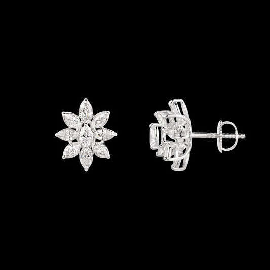 18K White Gold Diamond Earrings - 1.15ct VVS-EF