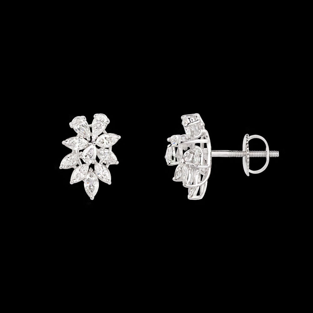 18K White Gold Diamond Earrings - 1.64ct VVS-EF