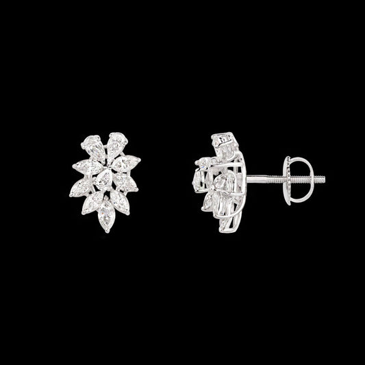 18K White Gold Diamond Earrings - 1.64ct VVS-EF