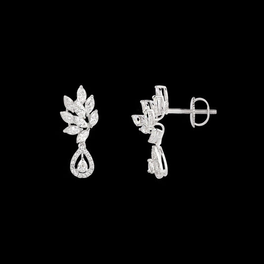 18K White Gold Diamond Earrings - 1.51ct VVS-EF