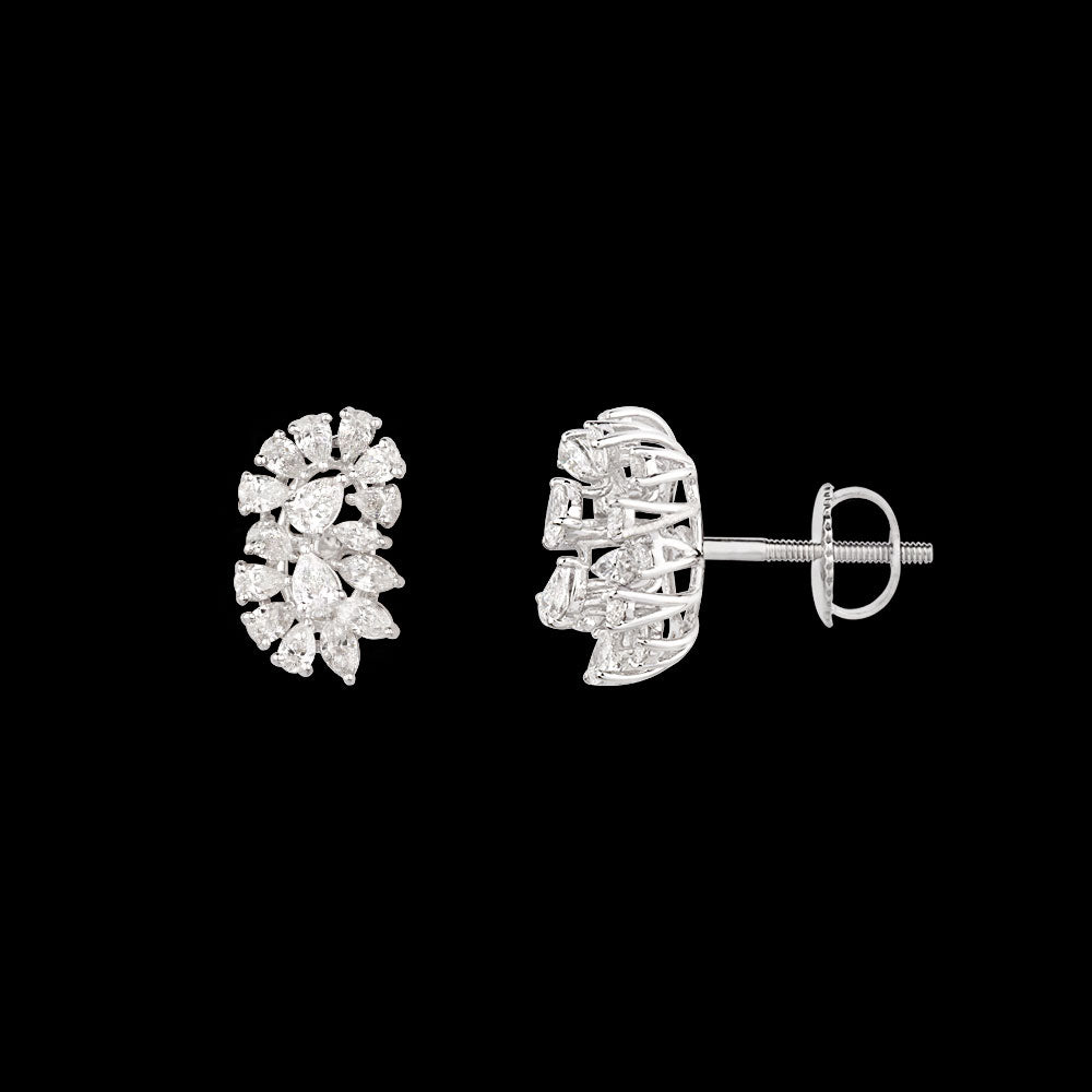 18K White Gold Diamond Earrings - 1.31ct VVS-EF