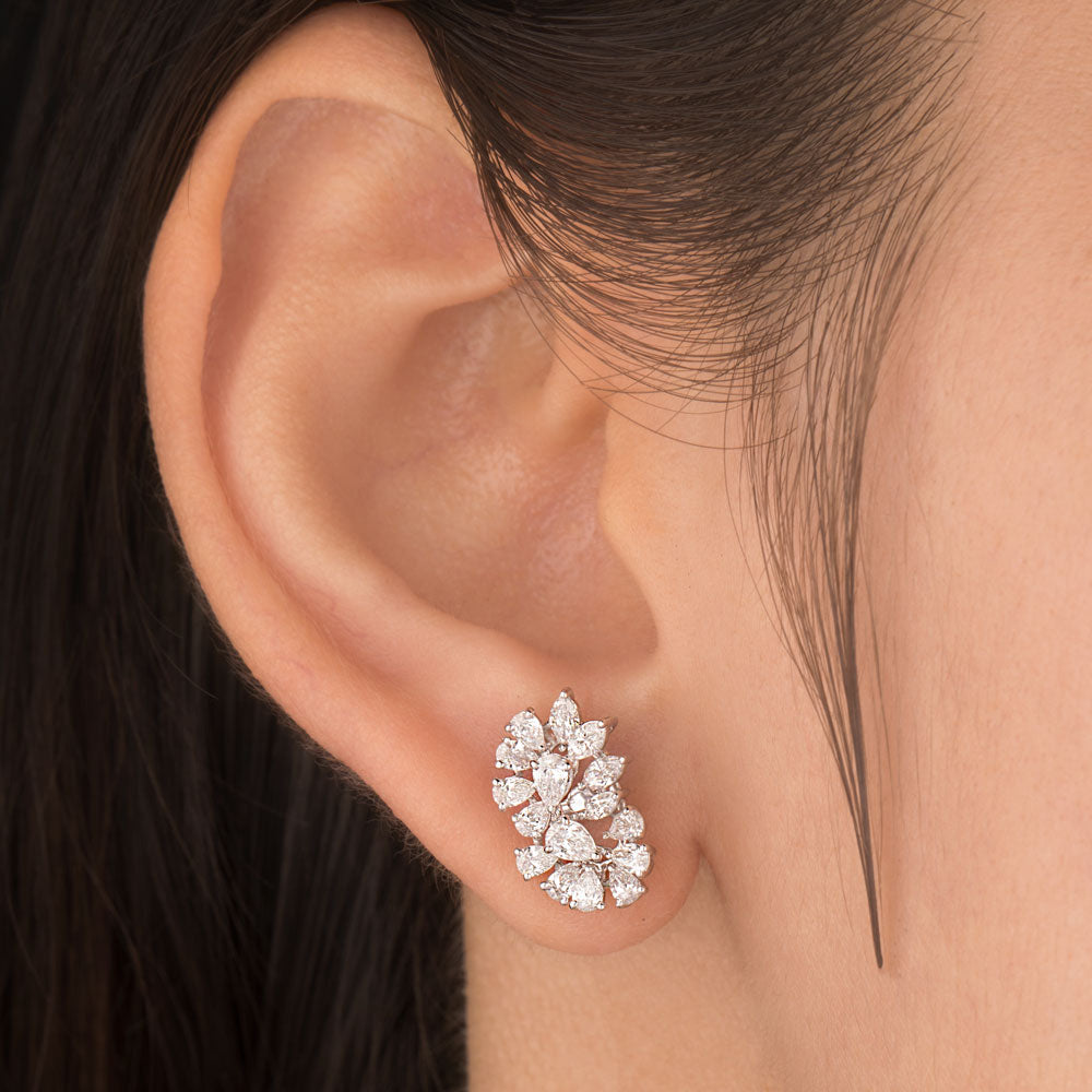18K White Gold Diamond Earrings - 1.31ct VVS-EF
