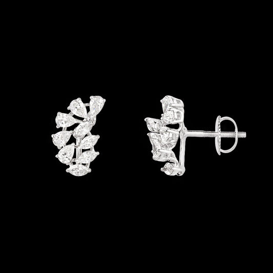 18K White Gold Diamond Earrings - 0.8ct VVS-EF