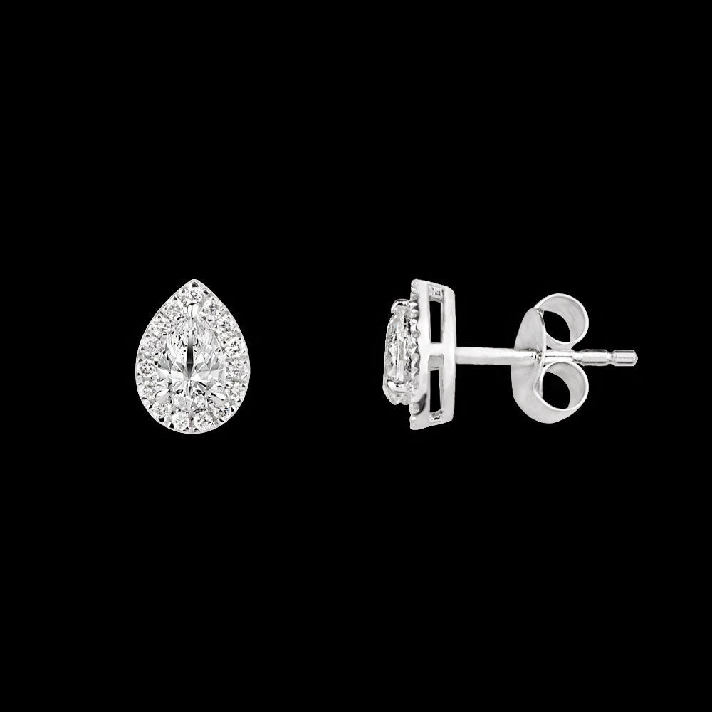 18K White Gold Diamond Earrings - 0.679ct VS-SI-HI