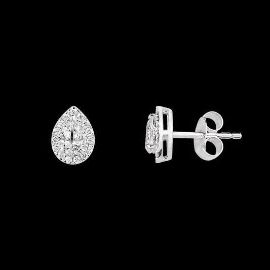 18K White Gold Diamond Earrings - 0.679ct VS-SI-HI