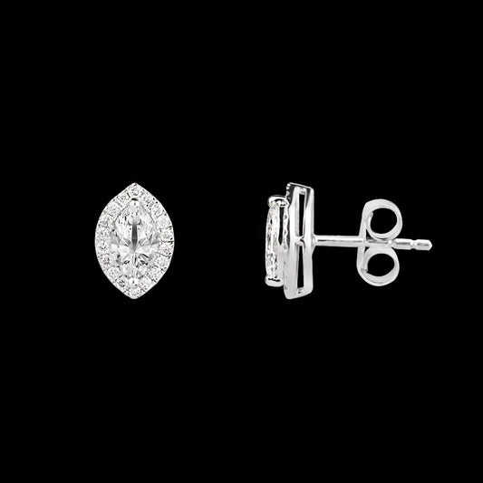 18K White Gold Diamond Earrings - 0.791ct VS-SI-HI