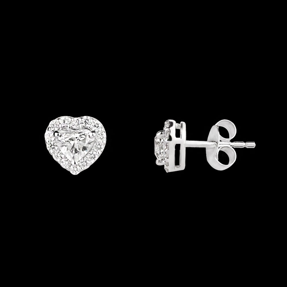 18K White Gold Diamond Earrings - 0.688ct VVS-VS-HI