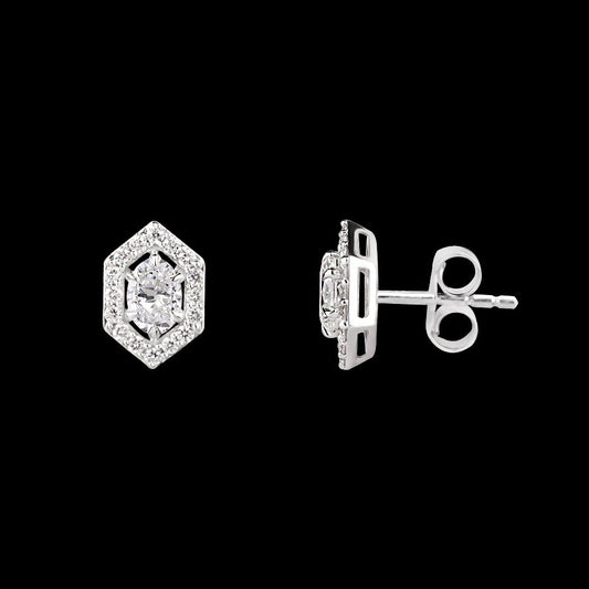 18K White Gold Diamond Earrings - 0.776ct VVS-VS-HI