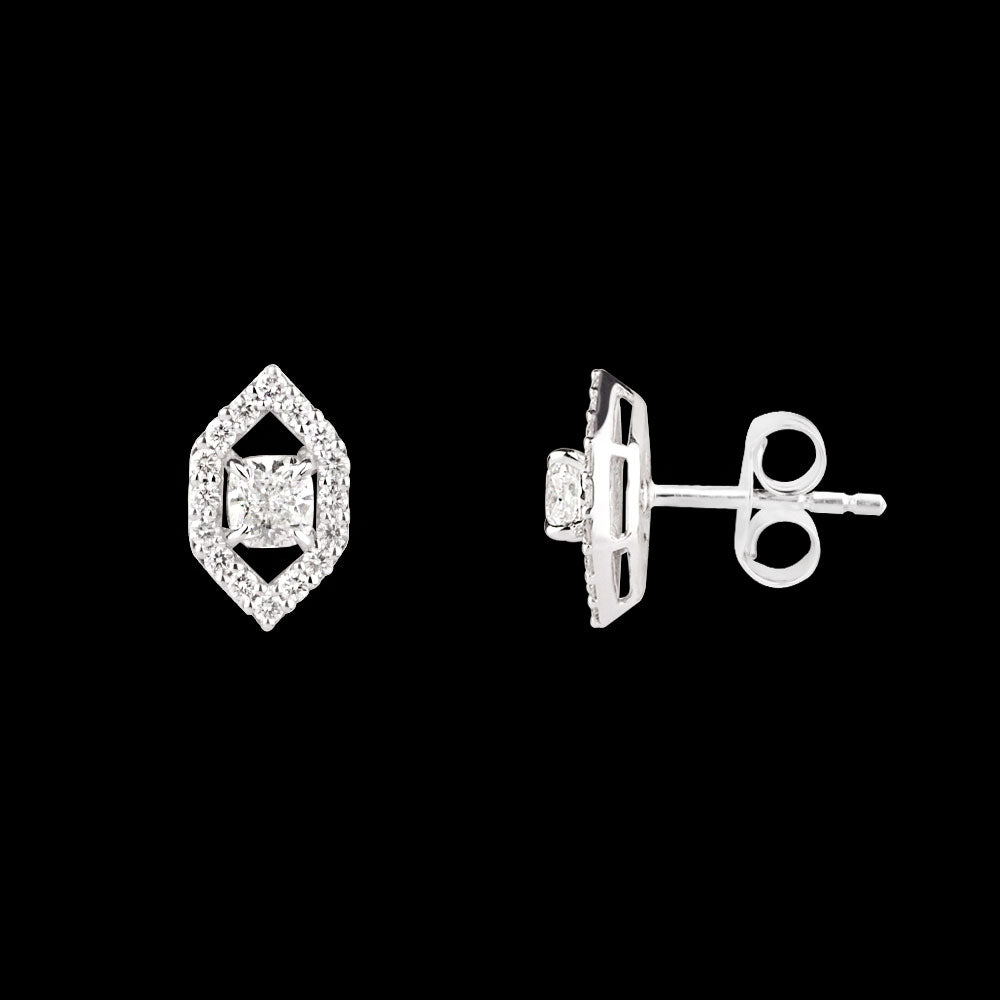 18K White Gold Diamond Earrings - 0.731ct VVS-VS-HI