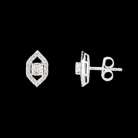 18K White Gold Diamond Earrings - 0.731ct VVS-VS-HI