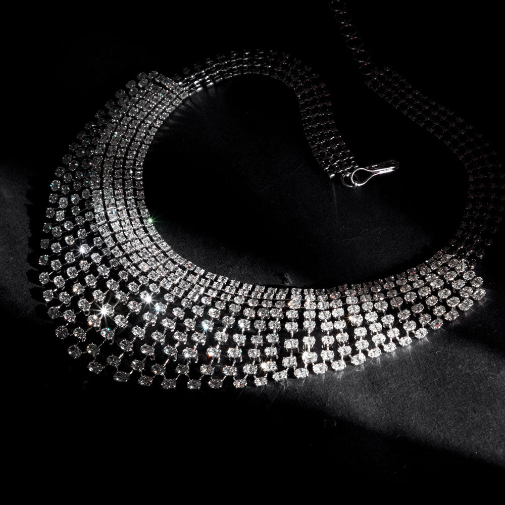 18K White Gold Diamond Necklace - 59.63ct VVS-VS-GH